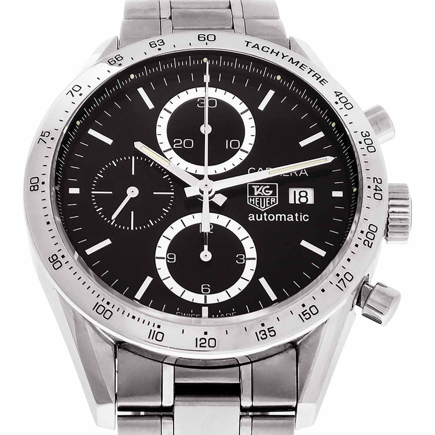 Men's Stainless Steel Tag Heuer Carrera Chronograph Calibre 16, Ref.CV2016-1