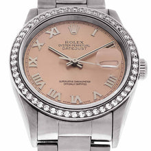 Load image into Gallery viewer, Men&#39;s Stainless Steel Rolex Datejust with Custom Diamond Bezel Ref. 16234
