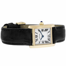 Load image into Gallery viewer, Women&#39;s 18k Gold Cartier Tank Francaise, Leather Strap, Ref. 2385
