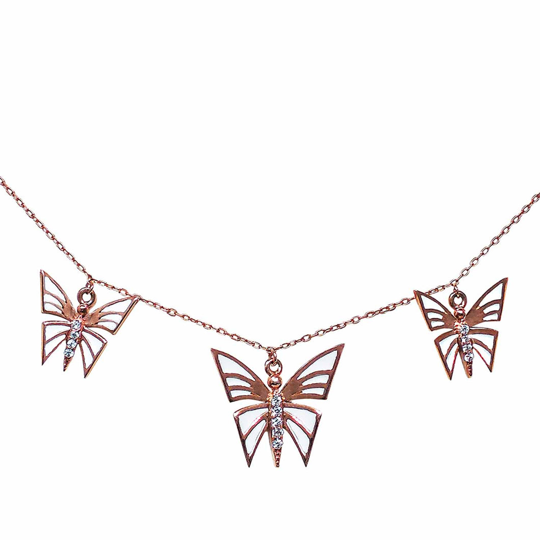 Five Butterfly Necklace